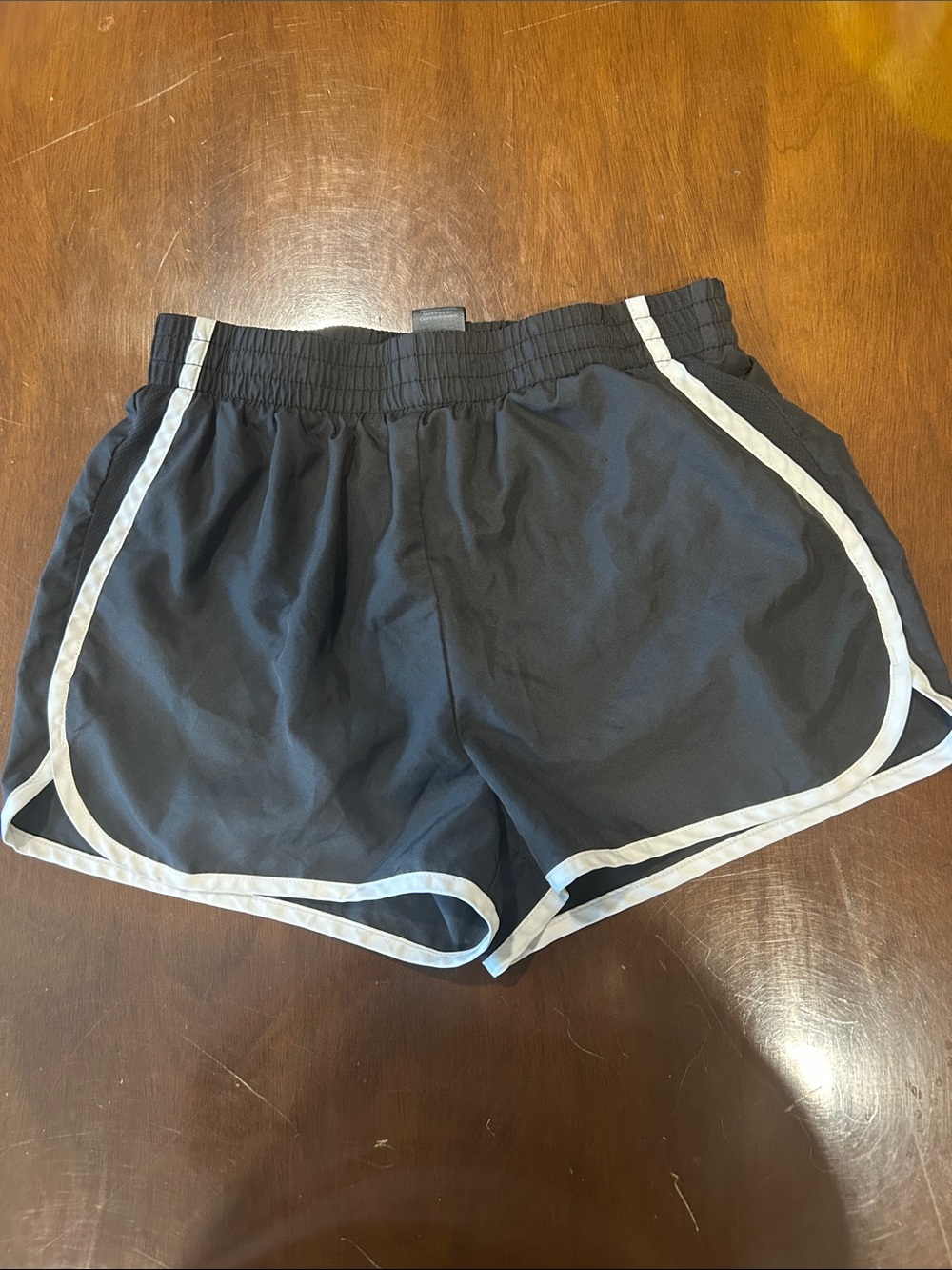 Champion Black Shorts with White Piping